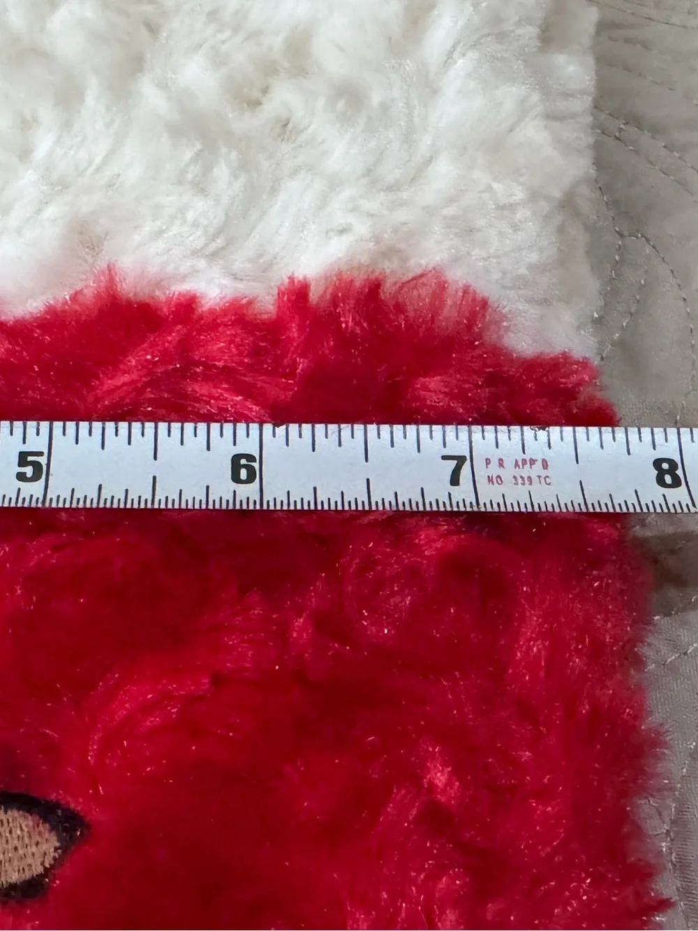 Multipet Lamb Chop Dog Toy Christmas Stocking Red White Fuzzy Plush 17